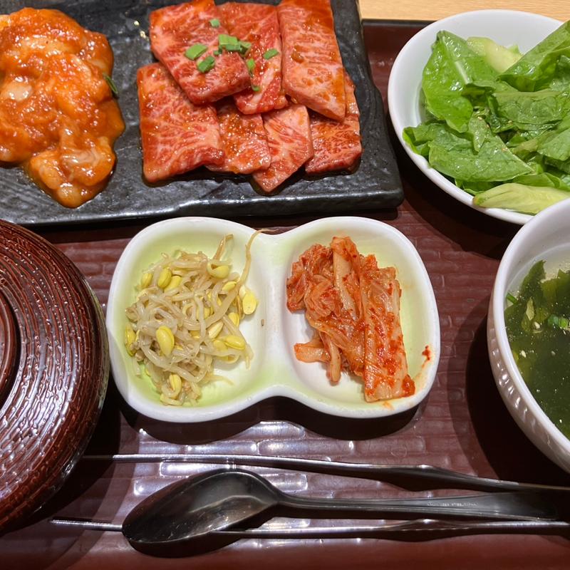 和牛カルビ定食(焼肉新宿幸永 羽田空港店)