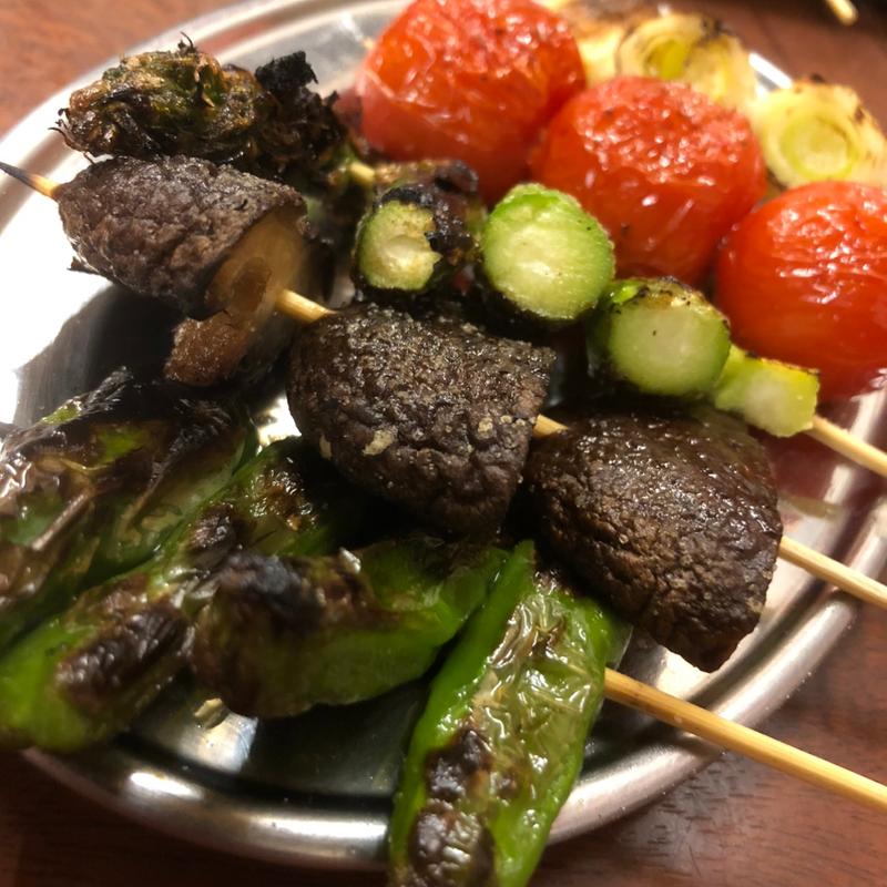 野菜串5本盛り合わせ(炭火焼鳥 鳥幸 赤羽店)