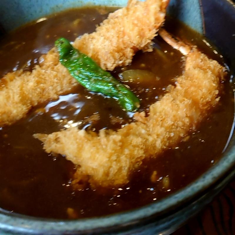 エビフライカレーそば(長寿庵 水天宮店)
