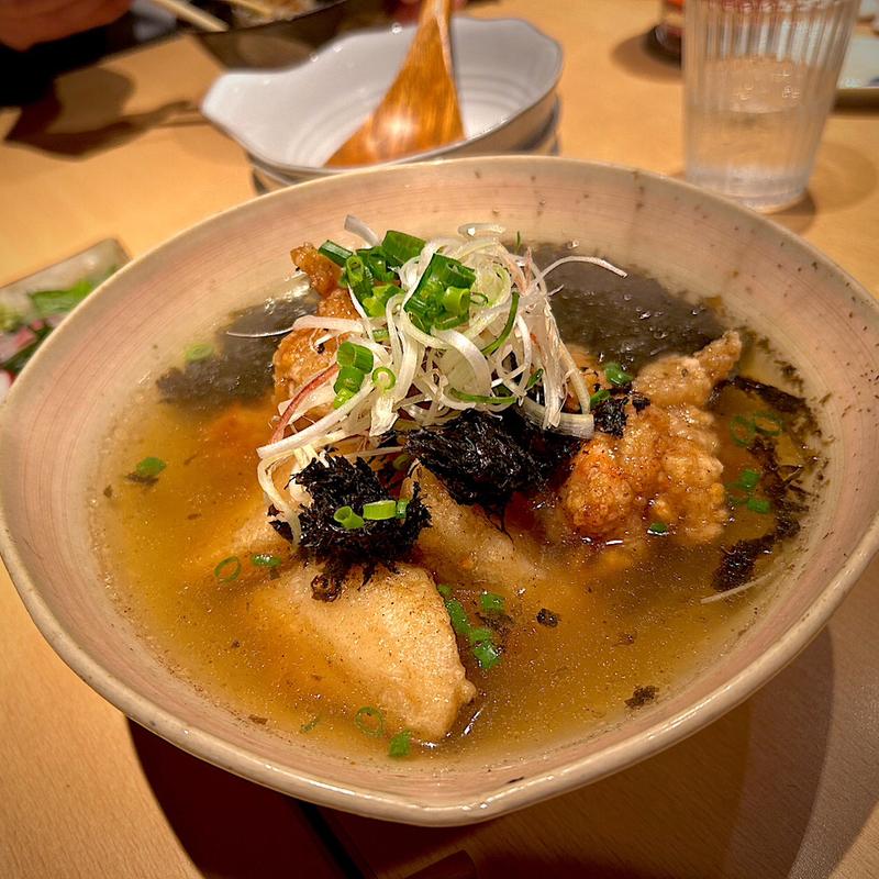 宮城県産地鶏と長芋の揚げ出し(酒とおばんざい わのわ)