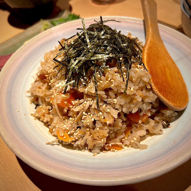 炙り金華鯖の土鍋ご飯(酒とおばんざい わのわ)
