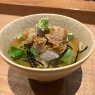 鮮魚の胡麻和え　出汁茶漬け(tsugumi)
