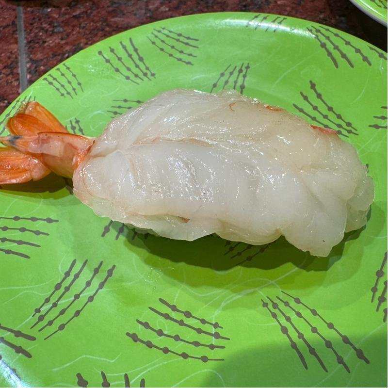 赤エビ昆布じめ(回転寿司 根室花まる キラリス函館店)