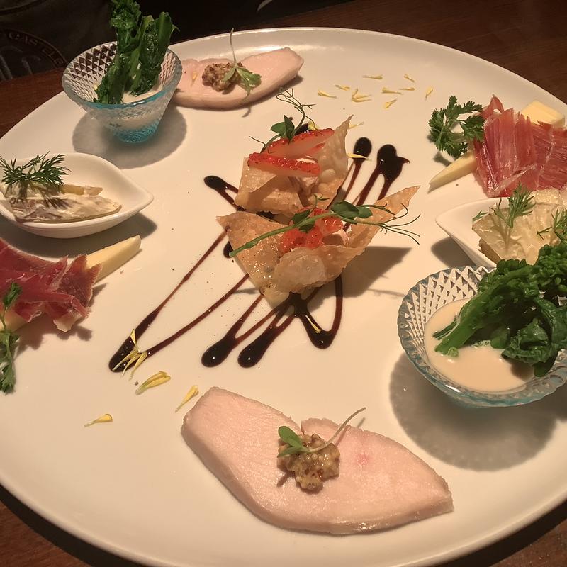 シェフの気まぐれ前菜(肉とチーズJajaja UNO本店)
