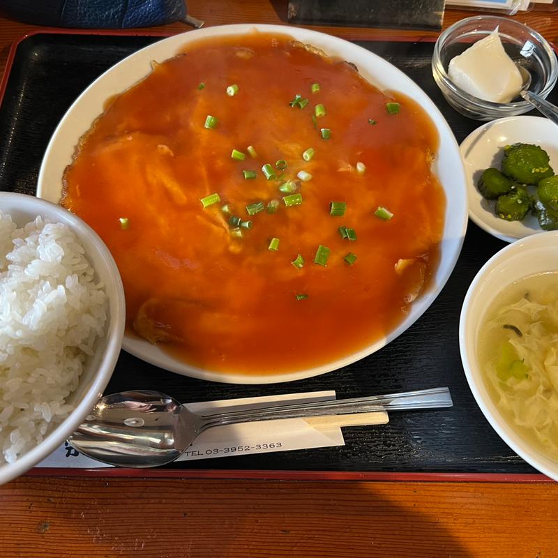 カニ玉定食(栄楽飯店)