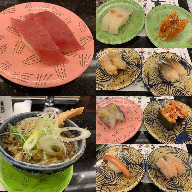 お寿司いろいろと海老天そば(根室花まる 根室本店 （ねむろはなまる）)