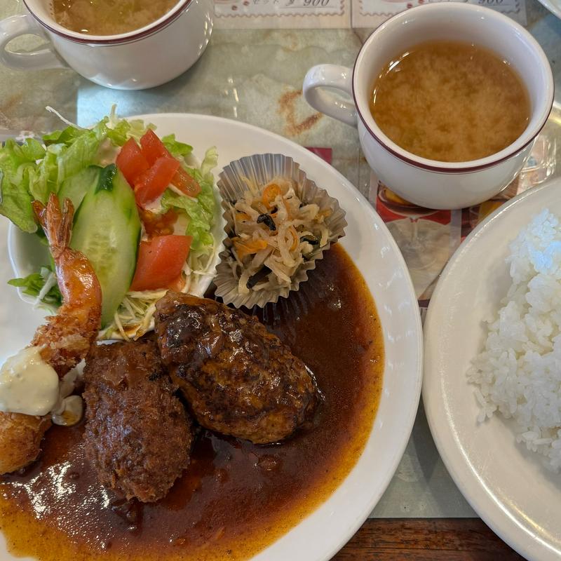 Bランチ（ハンバーグ エビフライ コロッケ）(トロント （ＴＯＲＯＮＴＯ）)