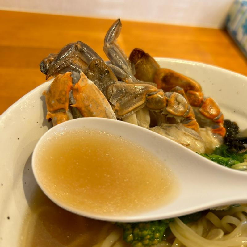 渡り蟹と菜の花らぁめん(とも笑)