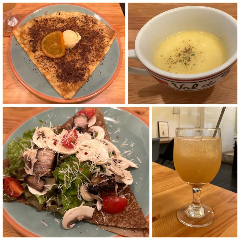 スープかサラダ付きのガレット+デザート+ドリンクのCセット(ガレットcafe すきまのじかん ルールヴィッド （Ｌ'heure vide）)