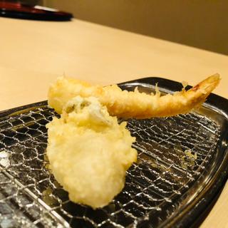 牡蠣、海老_おまかせ天ぷら(天ぷら 天友 )