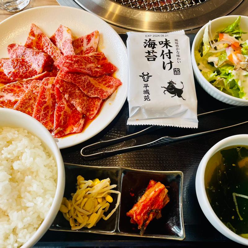 国産牛カルビセット(肉増し)(焼肉 平城苑 草加松原店)