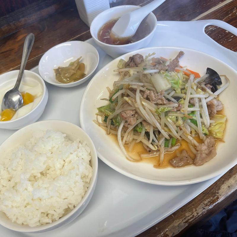 肉野菜炒め定食(中国ラーメン 楊)