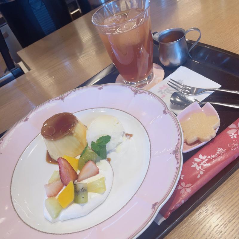 プリンアラモード(桜珈琲 松原店)