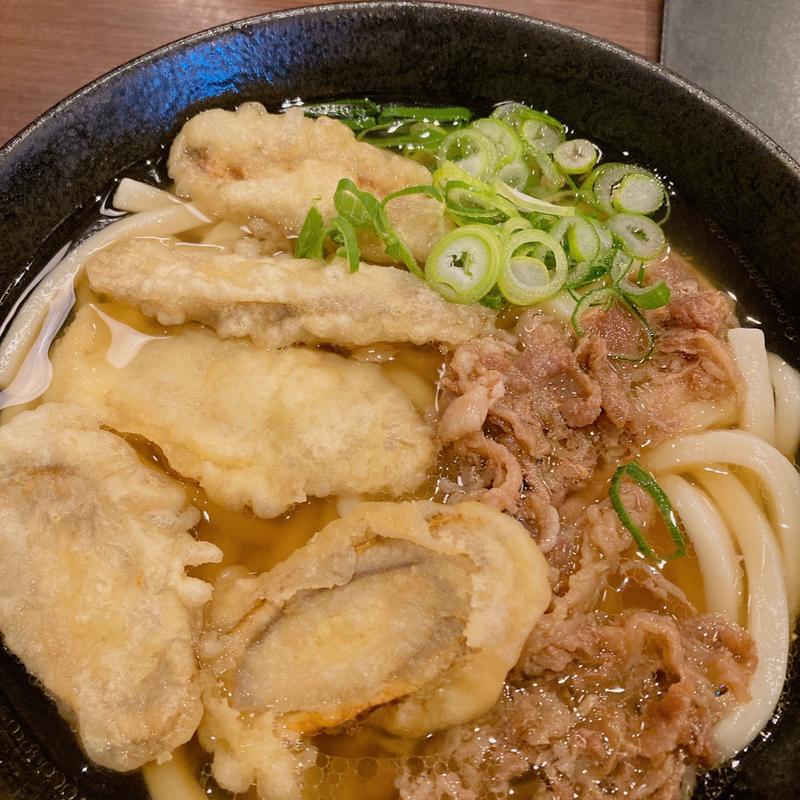 肉ごぼう天うどん(ふじ家うどん)