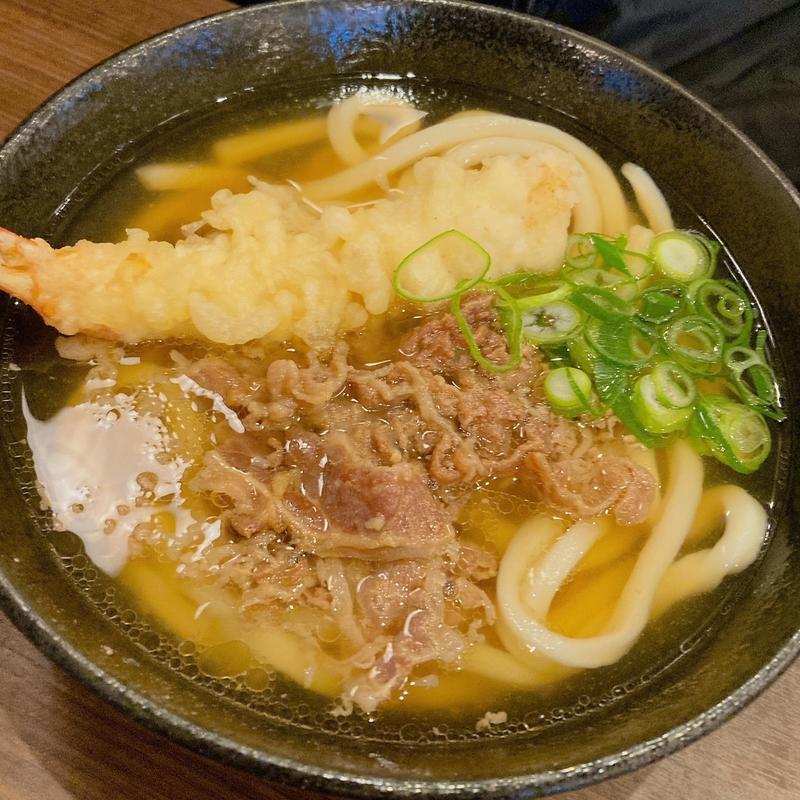 肉えび天うどん(ふじ家うどん)