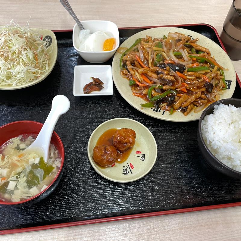 細切り豚肉の四川風炒め(吉源 賀来店)