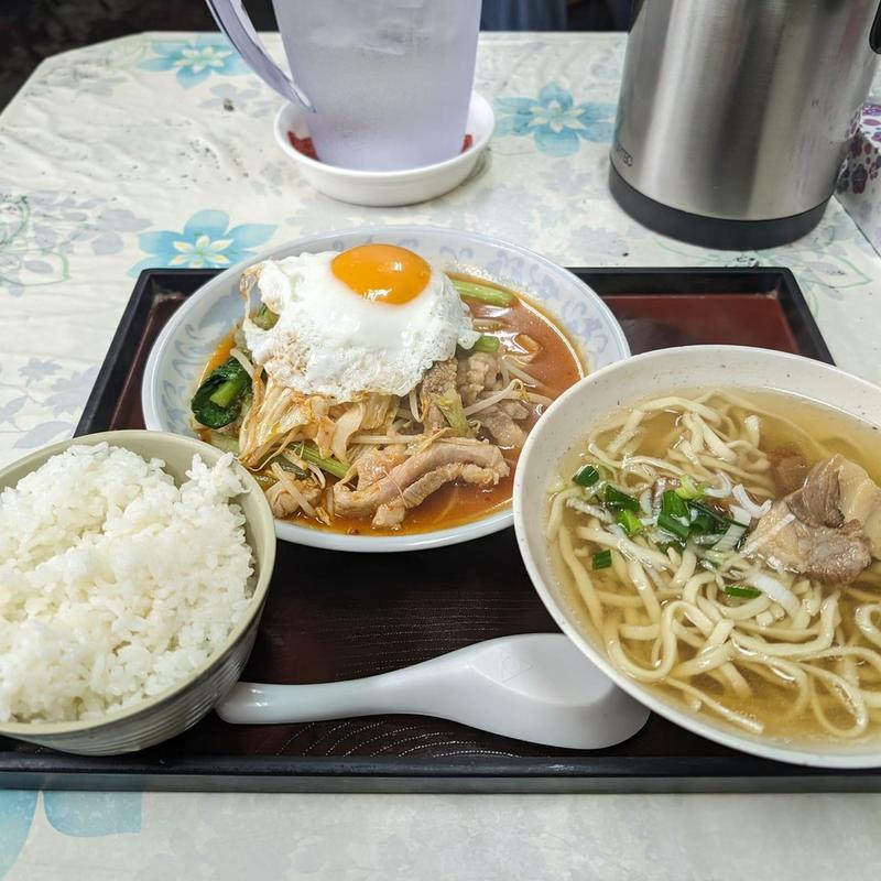 豚キムチ炒めセット(高良食堂 )