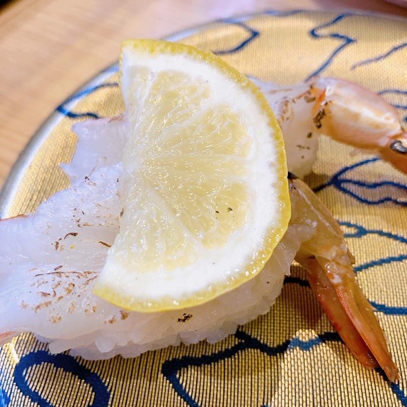炙り生海老塩レモン(すし辰 ゆめタウン廿日市店 （スシタツ）)