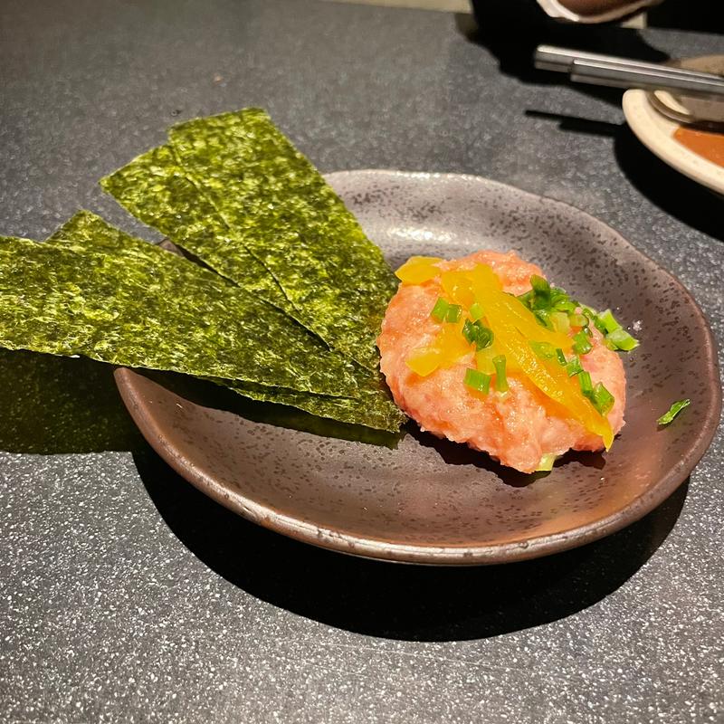 お通し(赤酢寿司と米油天ぷら 漁天 今池本店)