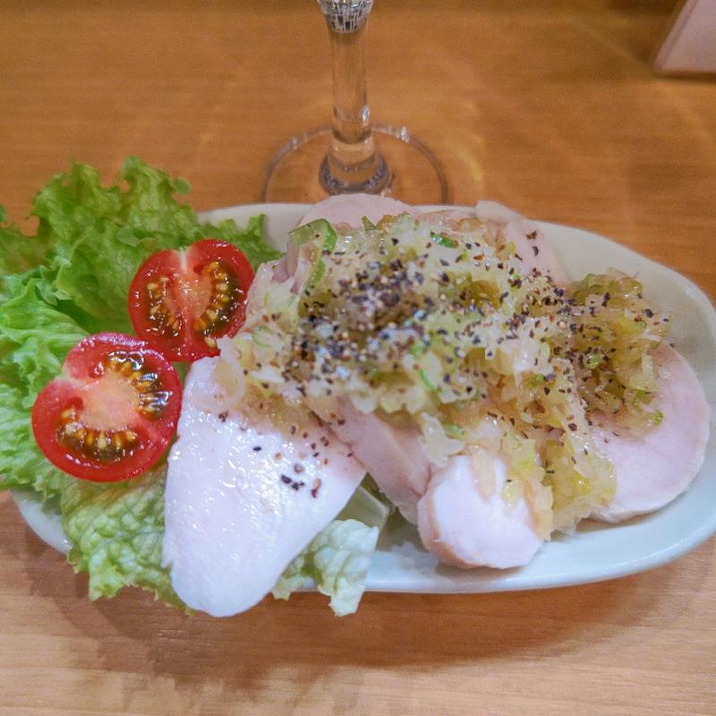 しっとりレア鶏ハム(串揚げとワイン はち2nd)