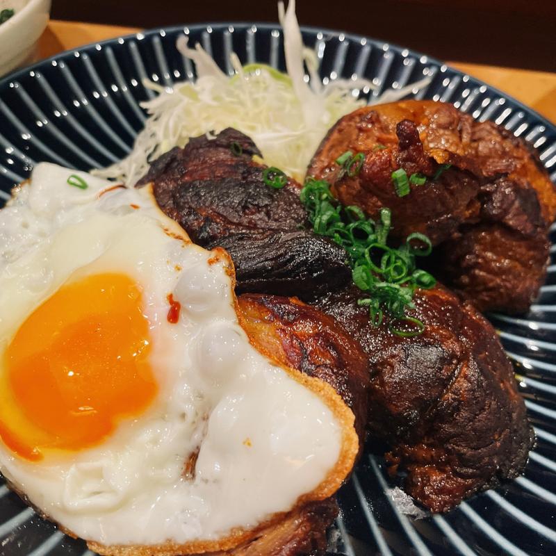 ちゃーしゅーエッグ定食(江戸堀 焼豚食堂)