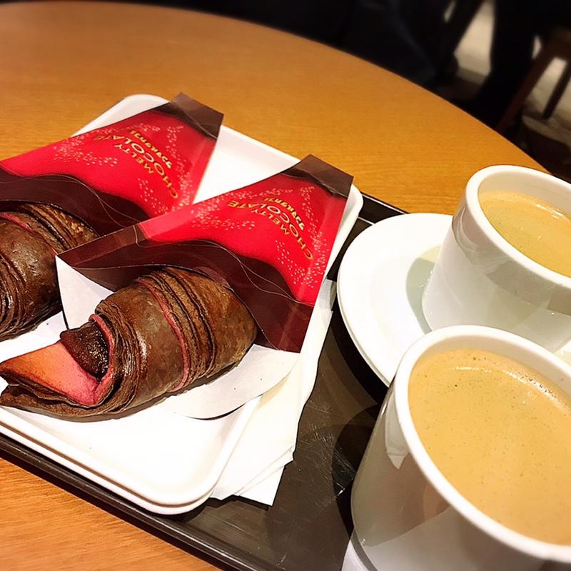 プレミアム チョコクロメルティ生ショコラブラックピンクShinyGOLD(サンマルクカフェ 海老名ビナウォーク店)