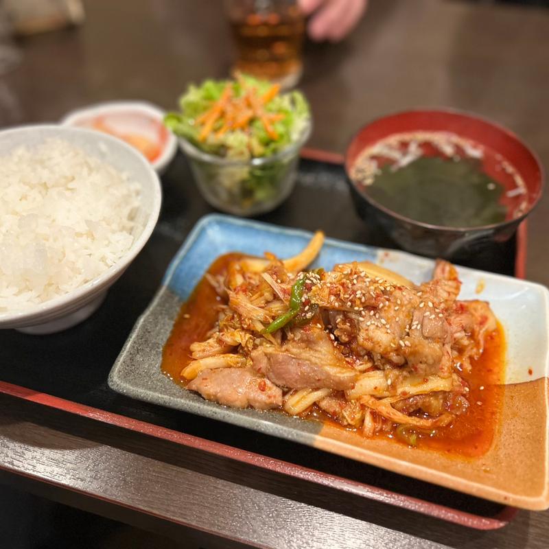 豚キムチ定食(楽宴ママの台所)