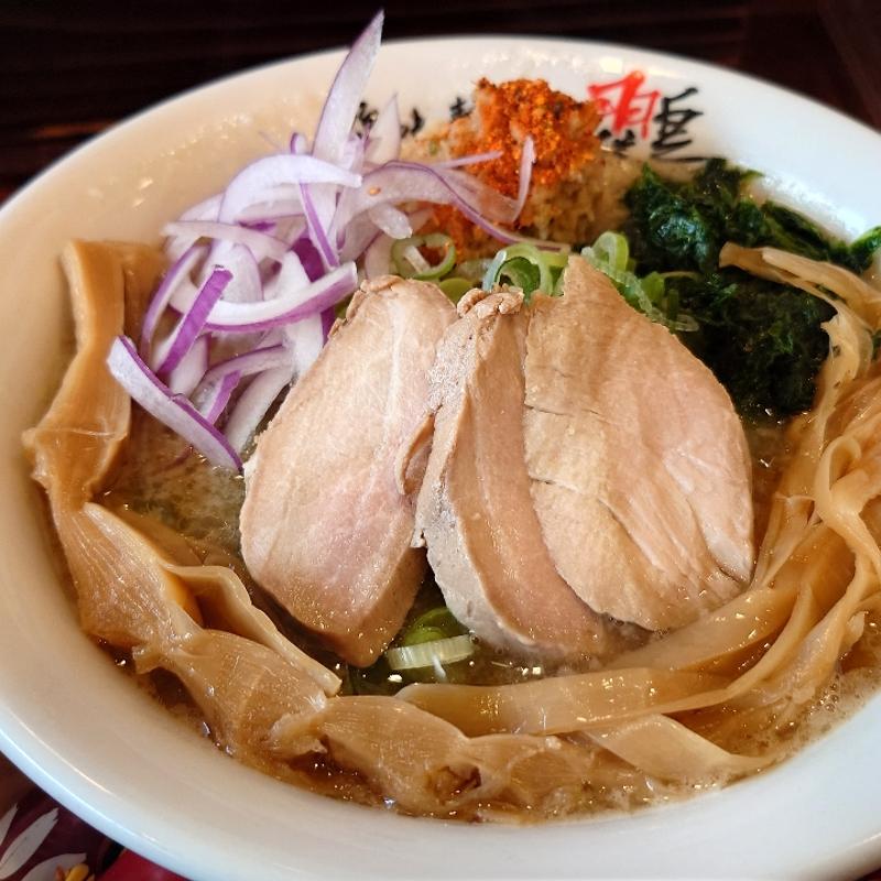 背脂生姜醤油鶏白湯麺(麺処若武者)