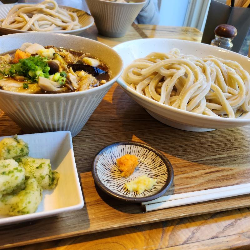 特製肉汁うどん(大)+揚げ餅(武蔵野うどん　五六)