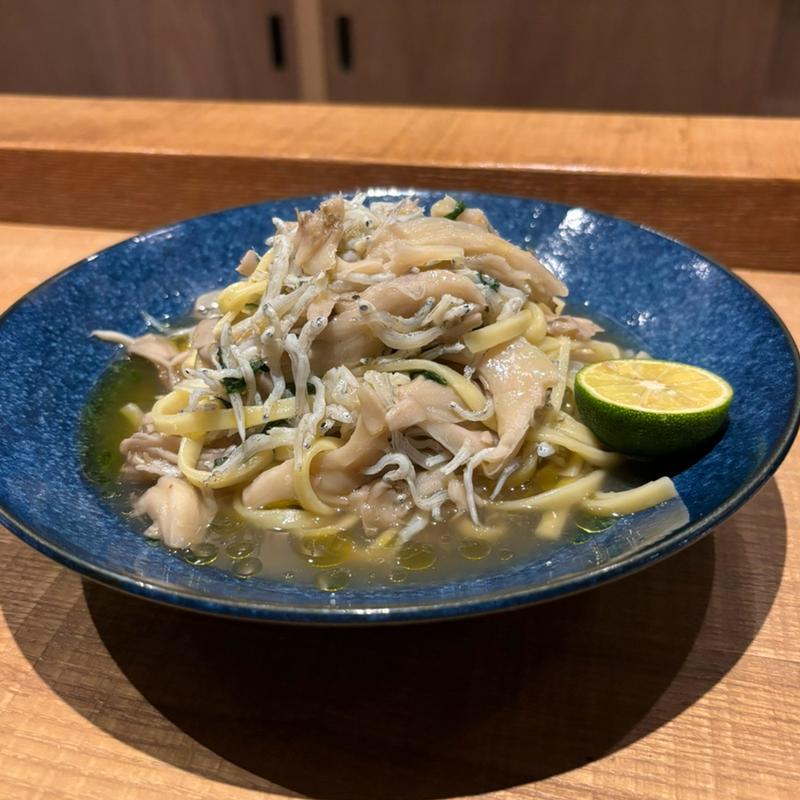 しらすと舞茸のスープパスタ(tsugumi)