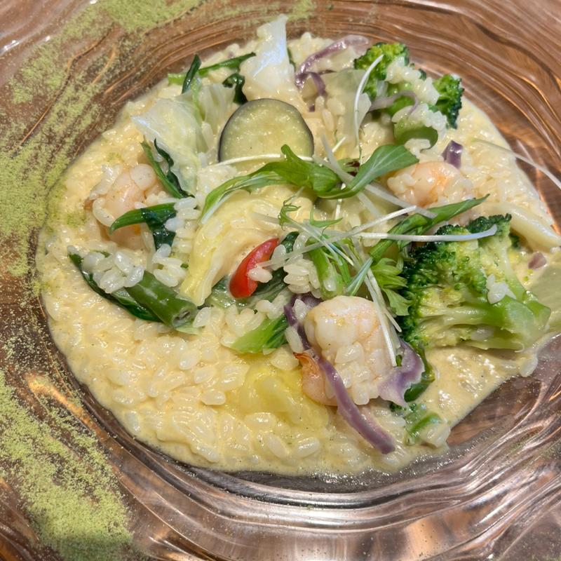 プリプリえびと10種野菜カレークリームリゾット(Risotteria.GAKU tre)