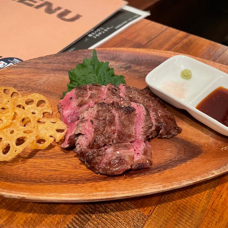 赤牛 阿蘇王のステーキ  イチボ(150g)(ニクサカバ ドラゴンフライ （肉酒場 DRAGONFLY）)