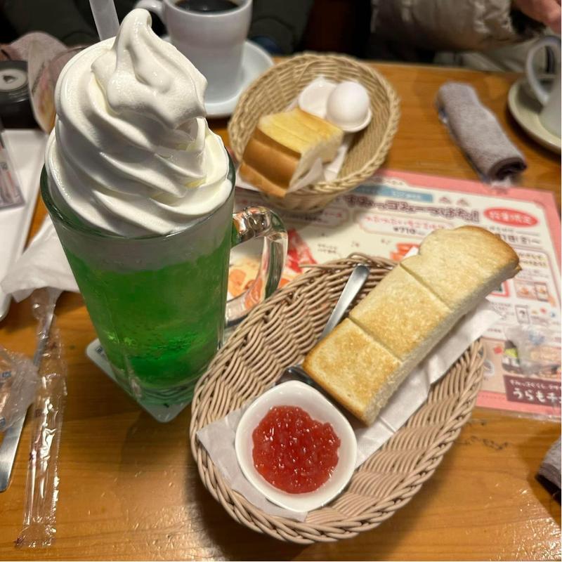 メロンソーダ モーニングセット(コメダ珈琲店 向ヶ丘遊園店 （コメダコーヒーテン）)