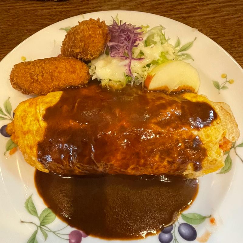 選べるワンプレートランチ オムライス&カニクリームコロッケ( キッチン グローリ)