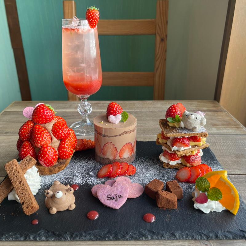 バレンタイン極上プレート(cafe saju / おやつ処 茶寿)