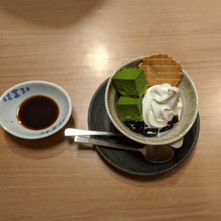 黒蜜と抹茶の黒糖ゼリー(夢庵 袖ヶ浦店)