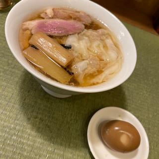 鴨ワンタン麺(＋味玉)(らーめん 鴨&葱)