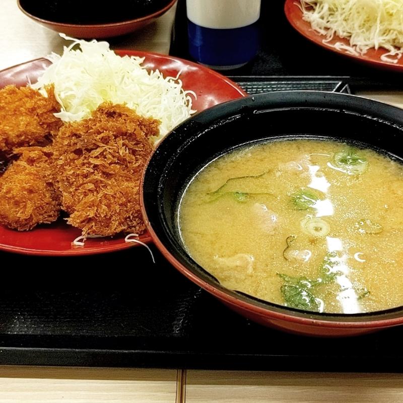 ヒレカツ定食   豚汁 (大 )変更(かつや 蒲田西口店)