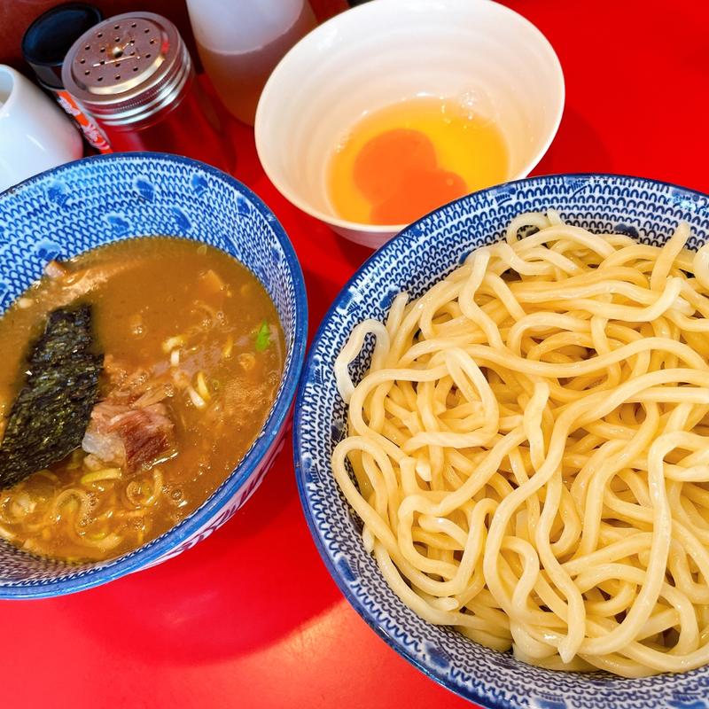 つけ麺、生卵(勢得 （せいとく）)