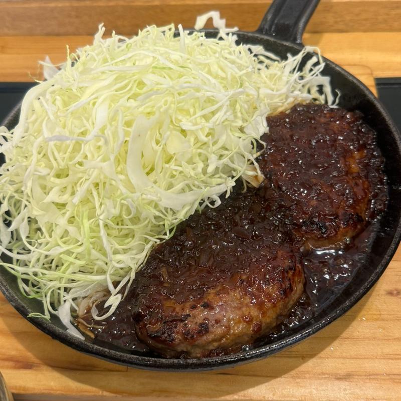 Wハンバーグ定食(十勝豚肉工房 ゆうたく)