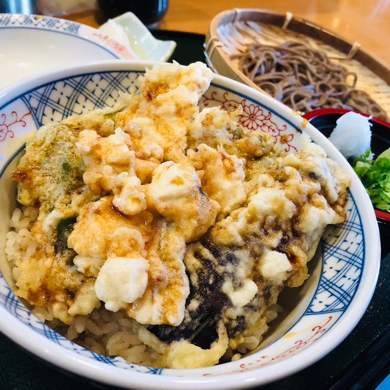 サゴシ天丼+十割手打ちそば(海鮮本舗)