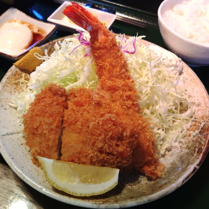 エビヒレかつ定食B(おいしんぼ )