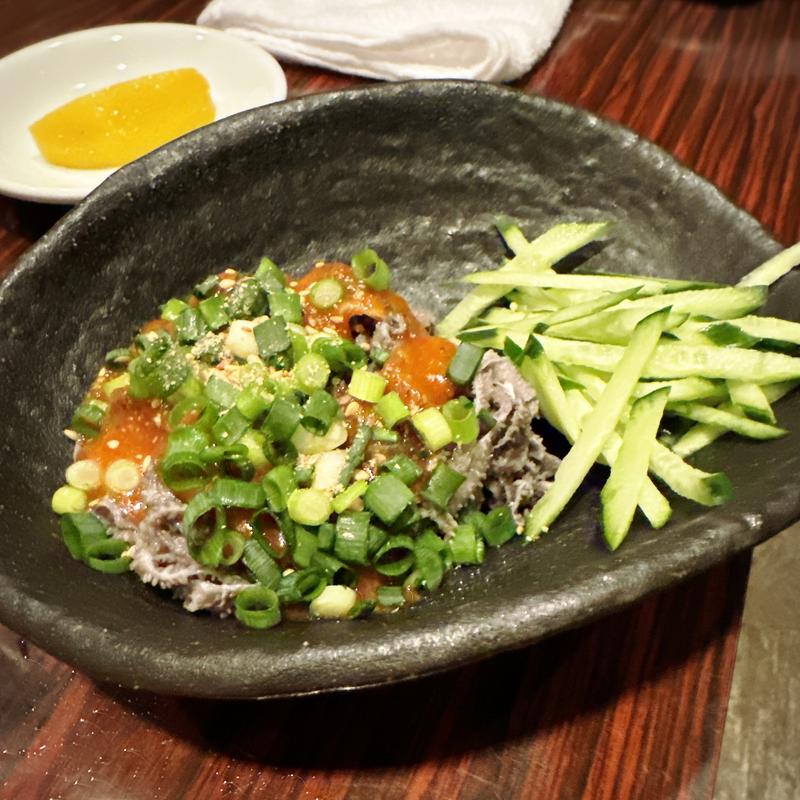 和牛センマイ刺し(魅惑の七輪 らんまん （ミワクノシチリンランマン）)