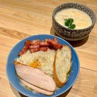 山芋カルボナーラつけ麺(西村や)