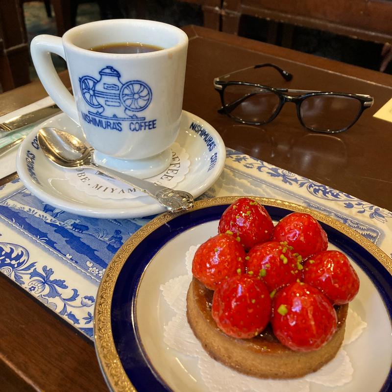 ケーキセット(北野坂にしむら珈琲店)