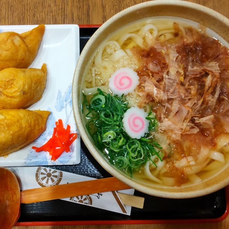 かつおきしめんのいなり定食(都きしめん 土山店)