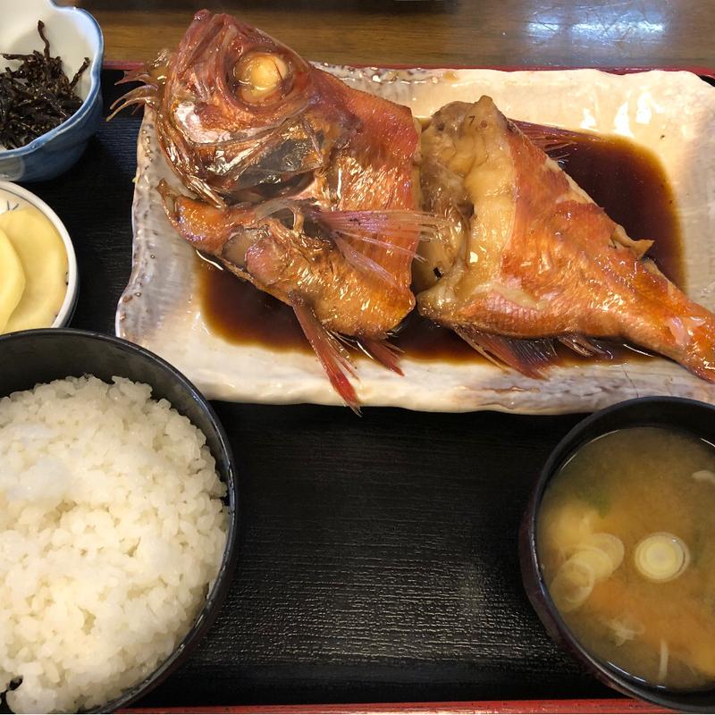 金目鯛の煮付け定食(食事処 池田)
