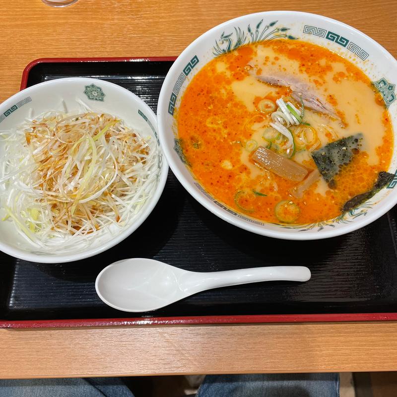 ネギのせピリ辛味噌ラーメン(日高屋 向ヶ丘遊園南口店)