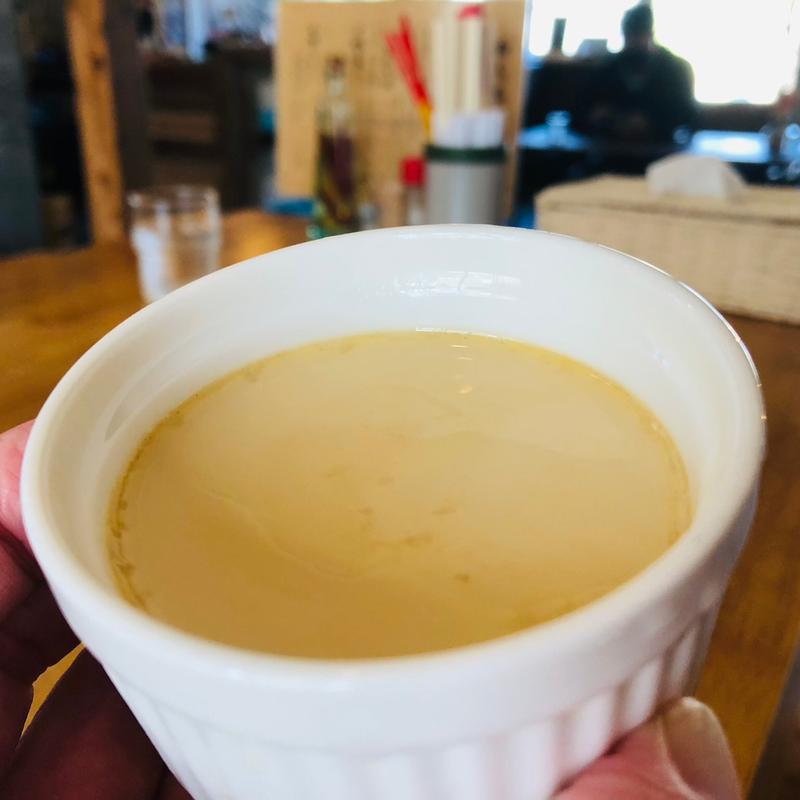 黒糖ぷりん_アヤナイそばセット(旅宿酒場 I&I)