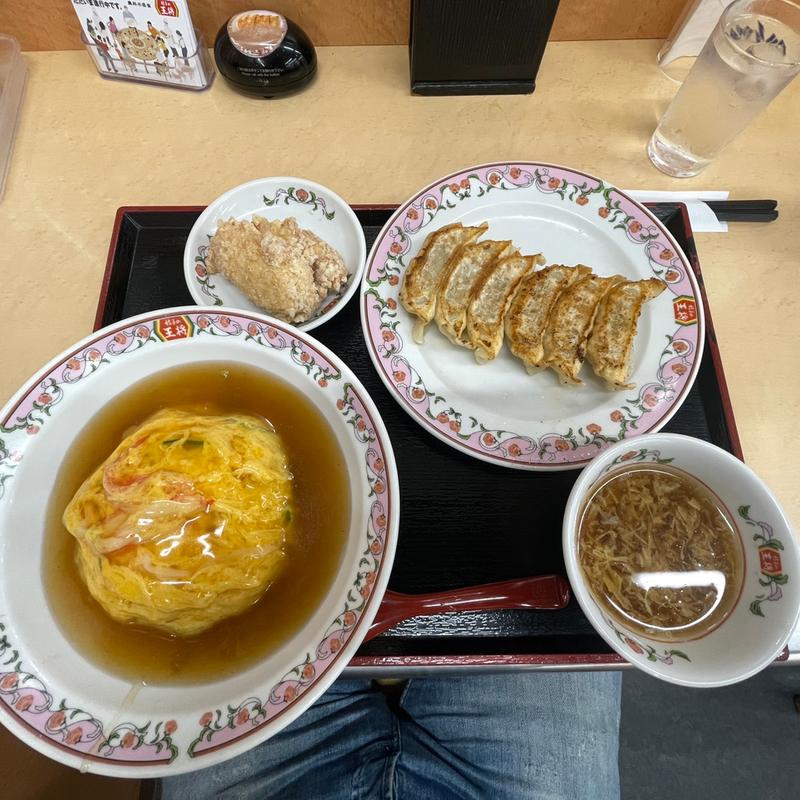 天津飯セット(餃子の王将 クロスモール大分店)